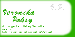 veronika paksy business card